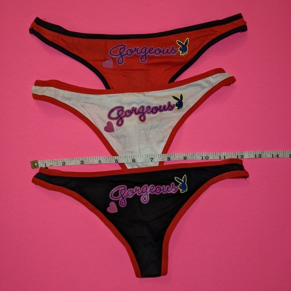 Playboy set of 3 thongs - Picture 4 of 4